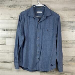 Tommy Bahama Sandwash Cord Bering Blue Button Down Men’s Size Medium Shirt